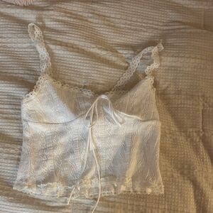 Edikted White Lace Camisole Top